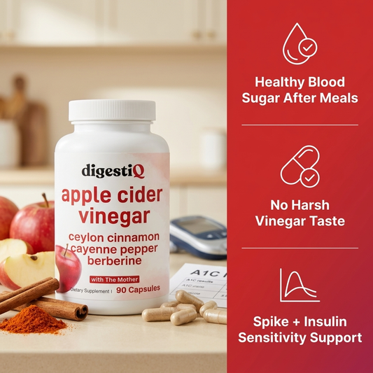 Fermented Apple Cider Vinegar Blood Sugar Support With Berberine + Ceylon Cinnamon