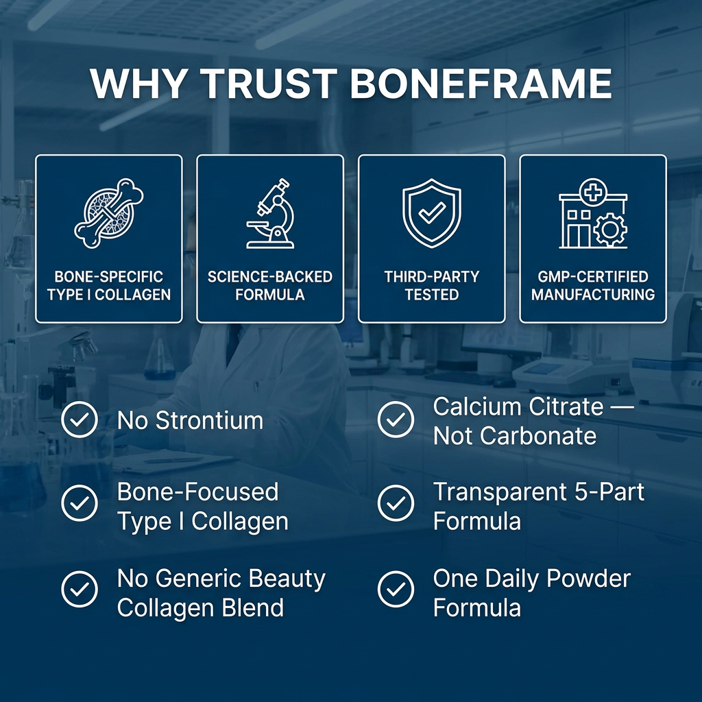 BoneFrame™ Type I Collagen Peptides for Bone Loss